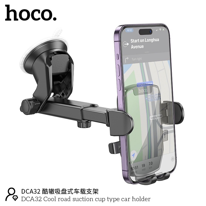 Giá đỡ điện thoại trên oto Hoco DCA32