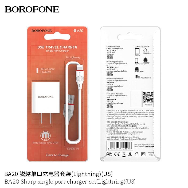 Củ cáp sạc Borofone BA20 Lightning