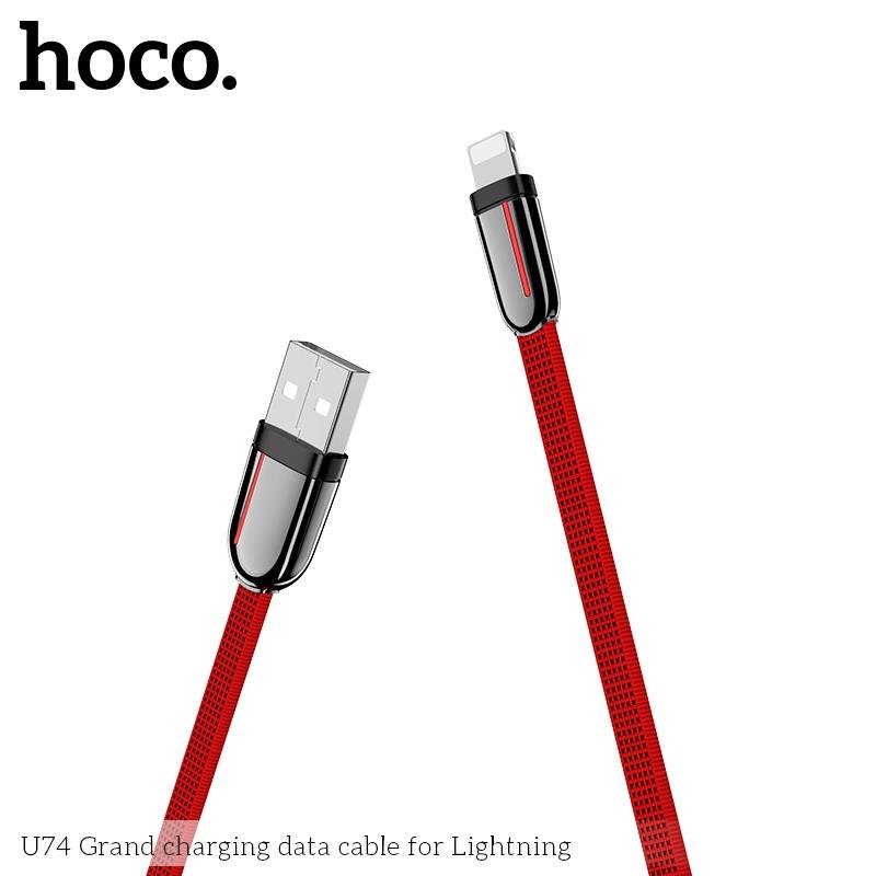 Cáp sạc nhanh HOCO 2.4A U74 lightning 1.2m