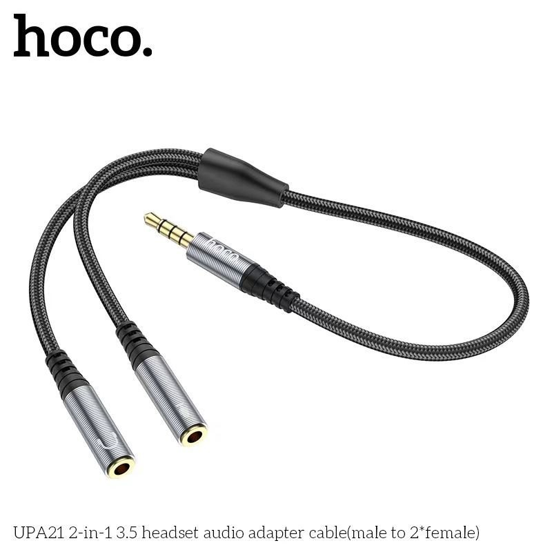 Giắc chuyển đổi Hoco UPA21 2in1 1 đầu đực 2 đầu cái