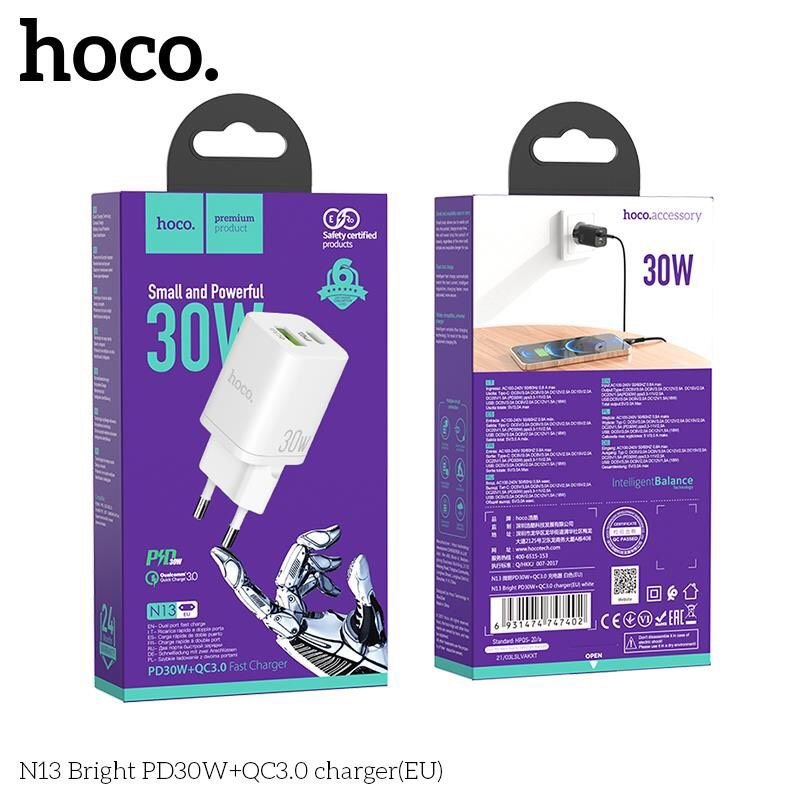 Củ Sạc Nhanh Hoco N13 - PD30W + QC3.0