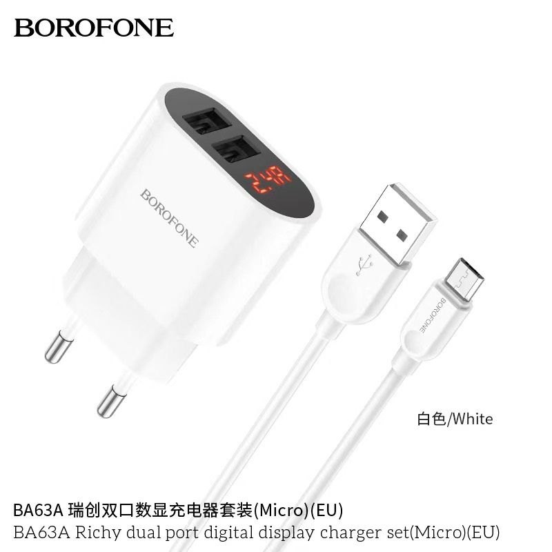 Bộ Củ Cáp Sạc Borofone BA63A Micro