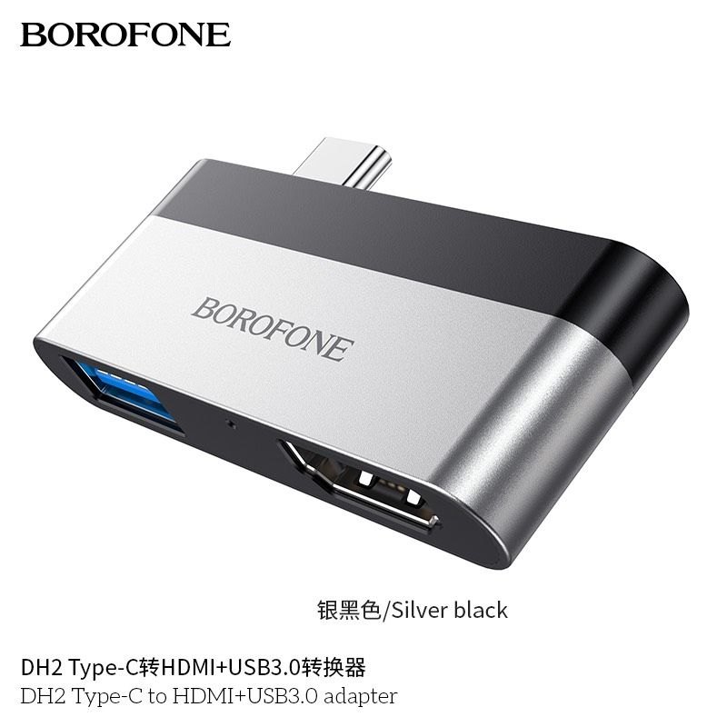 Bộ Chuyển Đổi Borofone DH2 (Type-C sang HDMI - USB 3.0 )