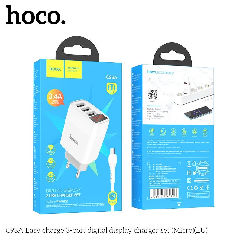 Bộ củ cáp sạc Hoco C93A micro