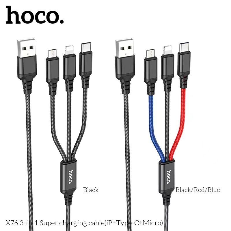 Cáp sạc Hoco 3in1 X76