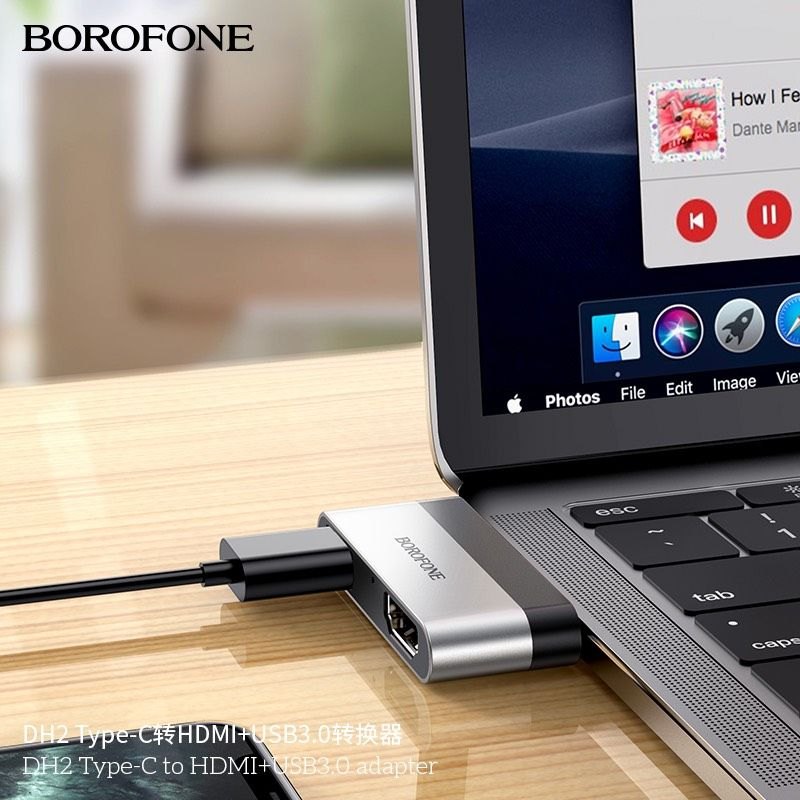 Bộ Chuyển Đổi Borofone DH2 (Type-C sang HDMI - USB 3.0 )