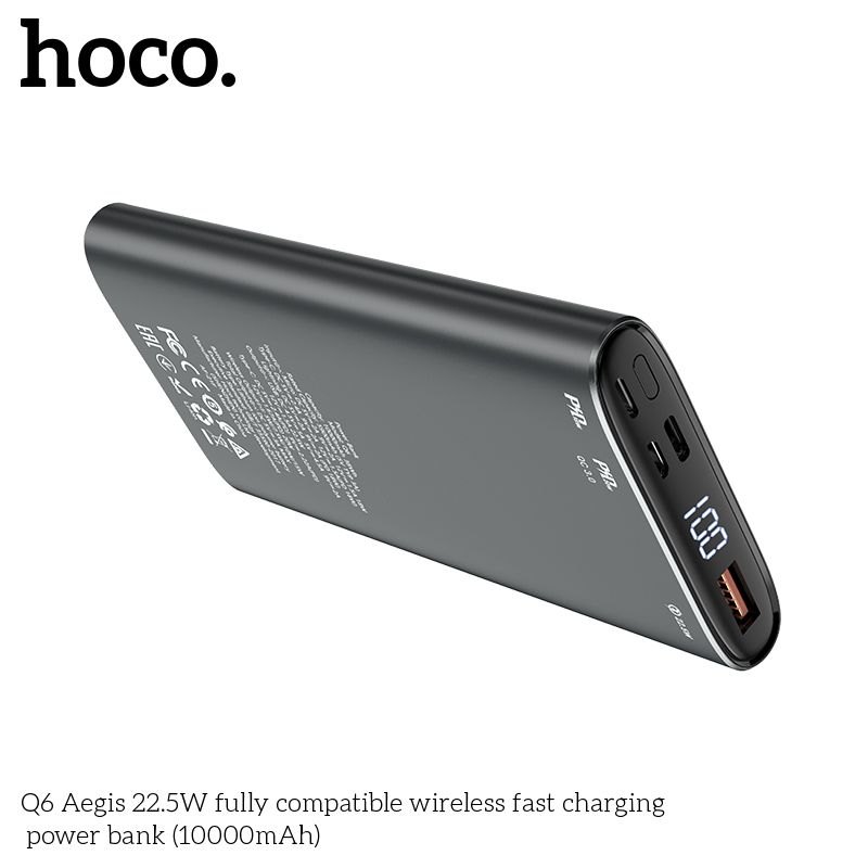 Sạc dự phòng không dây 22.5W Hoco Q6 10.000mAh