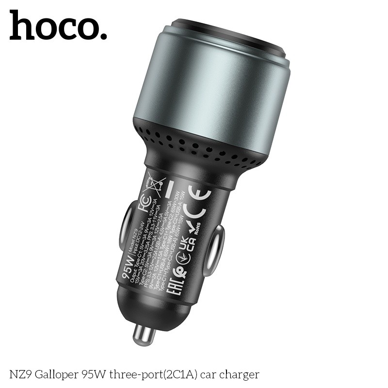 Tẩu sạc Hoco NZ9 PD65W+30W 3 cổng