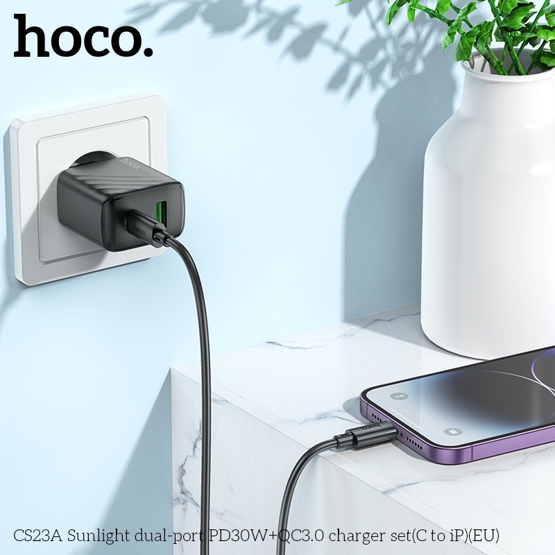 Bộ củ cáp sạc Hoco CS23A lightning PD 30W