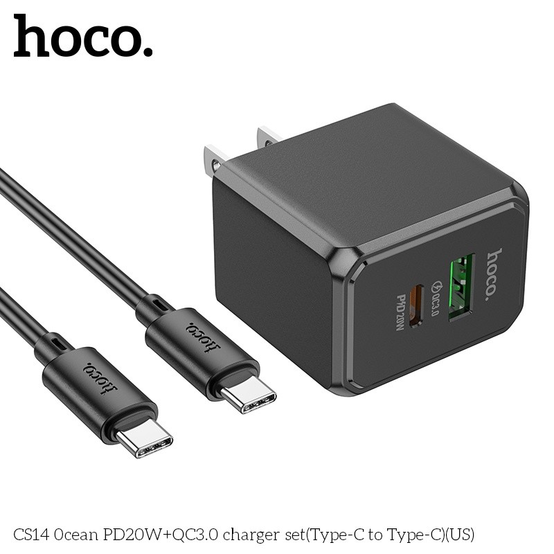 Bộ củ cáp sạc Hoco CS14 typeC PD20W+QC3.0