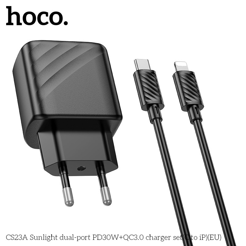 Bộ củ cáp sạc Hoco CS23A lightning PD 30W