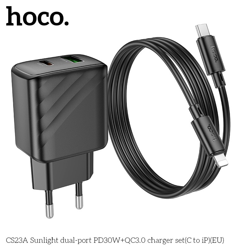 Bộ củ cáp sạc Hoco CS23A lightning PD 30W