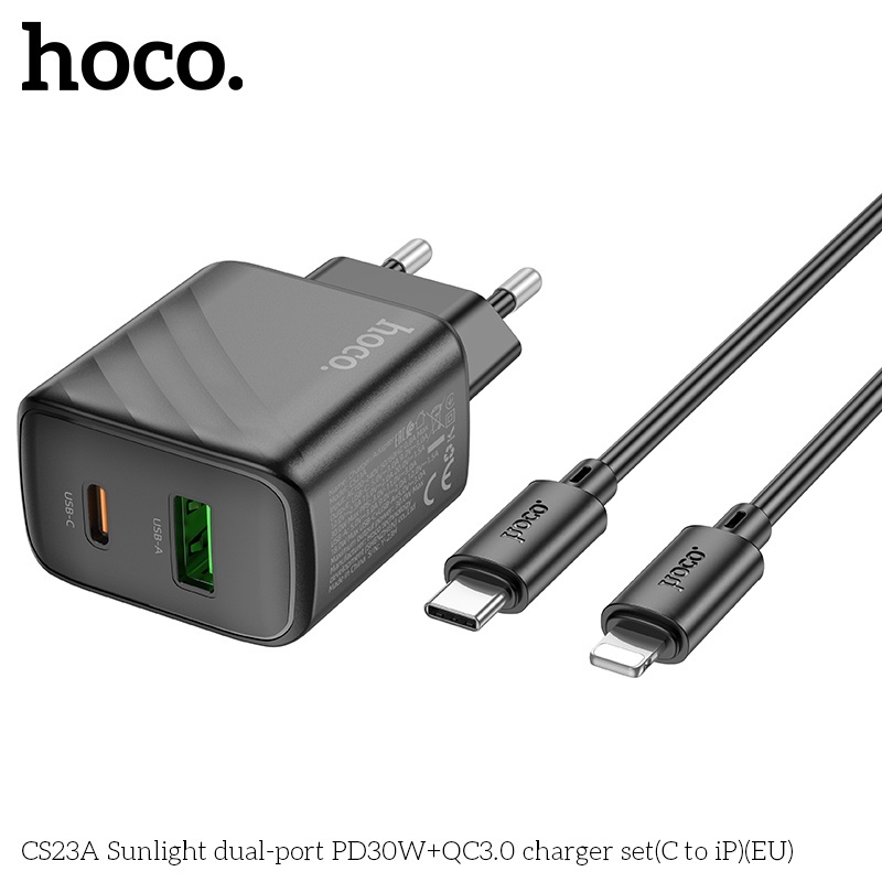 Bộ củ cáp sạc Hoco CS23A lightning PD 30W