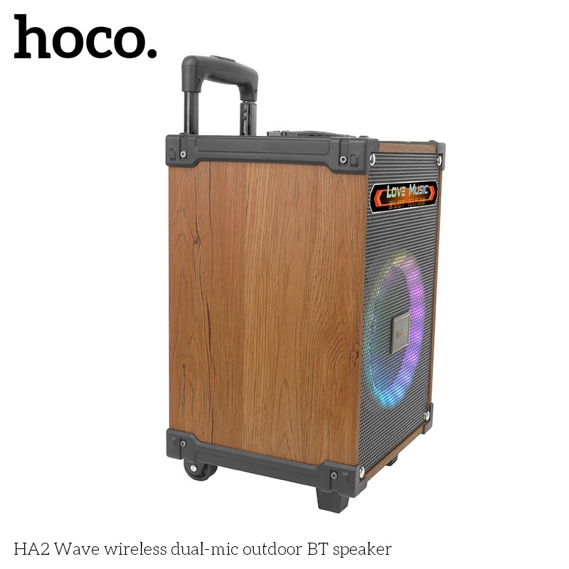 Loa thùng Bluetooth 2 mic Hoco HA2