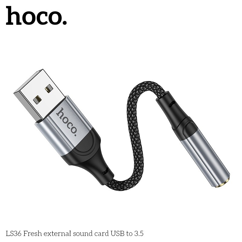 Cáp chuyển đổi USB-A sang 3.5 Hoco LS36