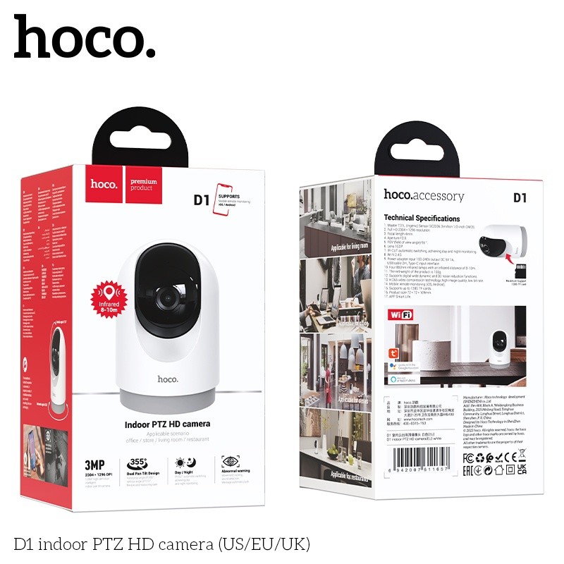 Camera PTZ HD trong nhà Hoco D1