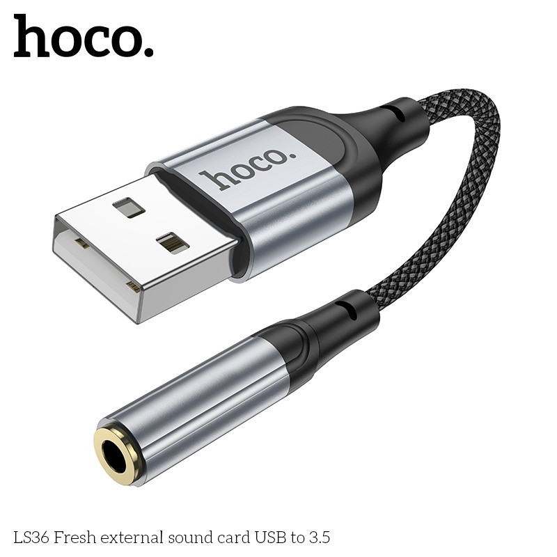 Cáp chuyển đổi USB-A sang 3.5 Hoco LS36