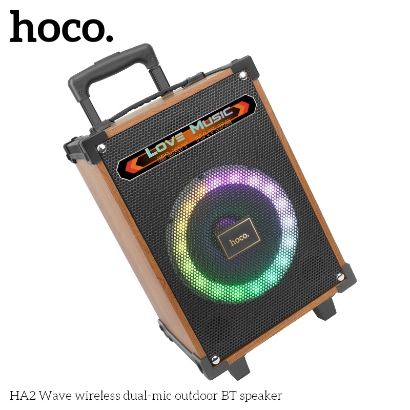 Loa thùng Bluetooth 2 mic Hoco HA2