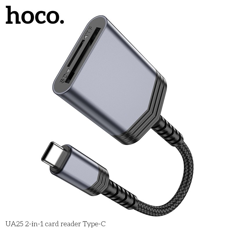 Đầu đọc thẻ nhớ 2in1 Hoco UA25 typeC