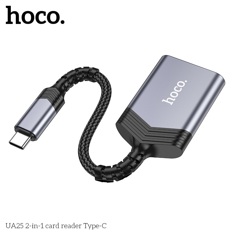 Đầu đọc thẻ nhớ 2in1 Hoco UA25 typeC