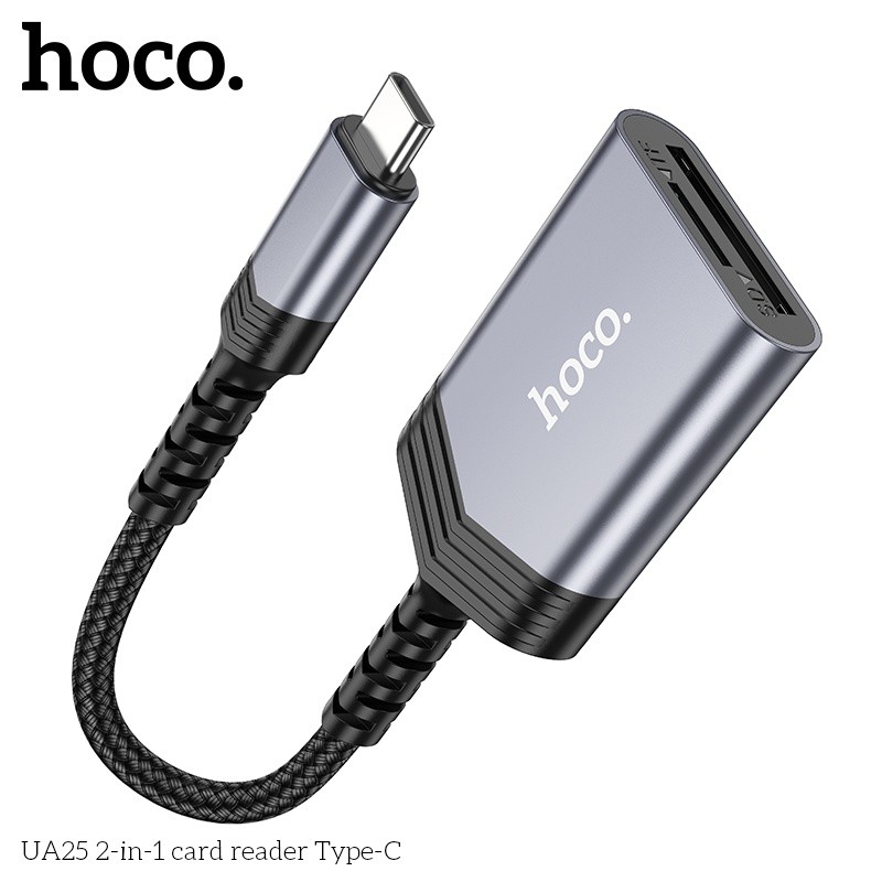 Đầu đọc thẻ nhớ 2in1 Hoco UA25 typeC