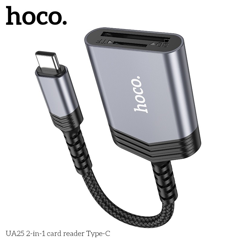 Đầu đọc thẻ nhớ 2in1 Hoco UA25 typeC