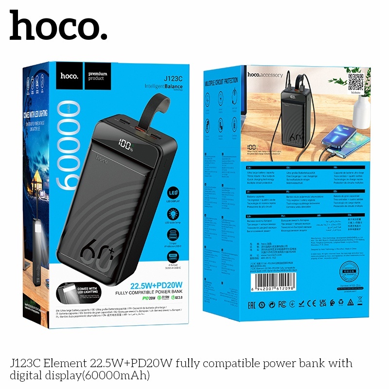 Pin sạc dự phòng Hoco J123C 60.000mAh