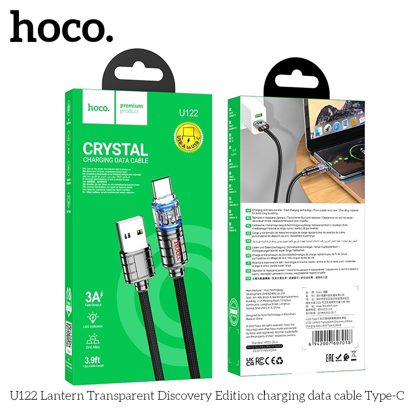 Cáp sạc Hoco U122 typeC