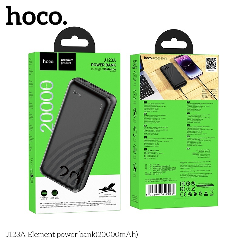 Pin sạc dự phòng Hoco J123A 20.000mAh