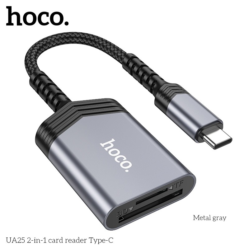 Đầu đọc thẻ nhớ 2in1 Hoco UA25 typeC