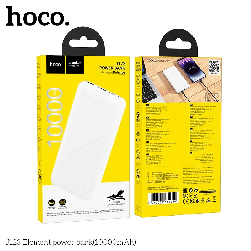 Pin sạc dự phòng Hoco J123 10.000mAh