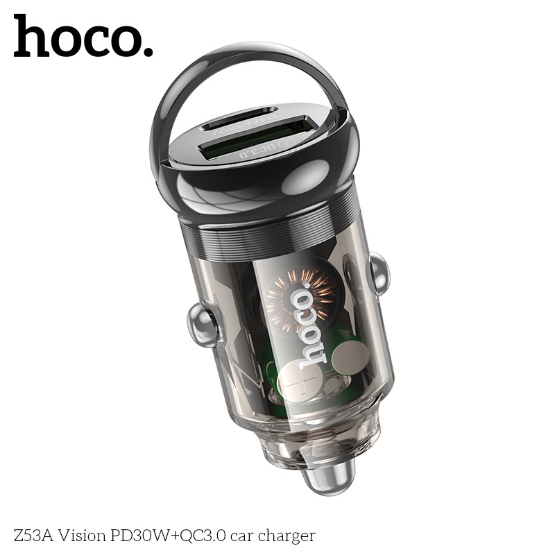 Tẩu sạc nhanh 30W 2 cổng Hoco Z53A