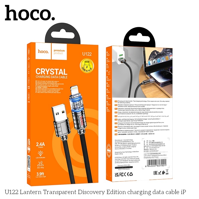 Cáp sạc Hoco U122 lightning