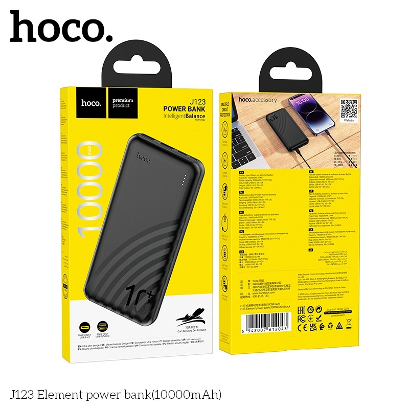 Pin sạc dự phòng Hoco J123 10.000mAh