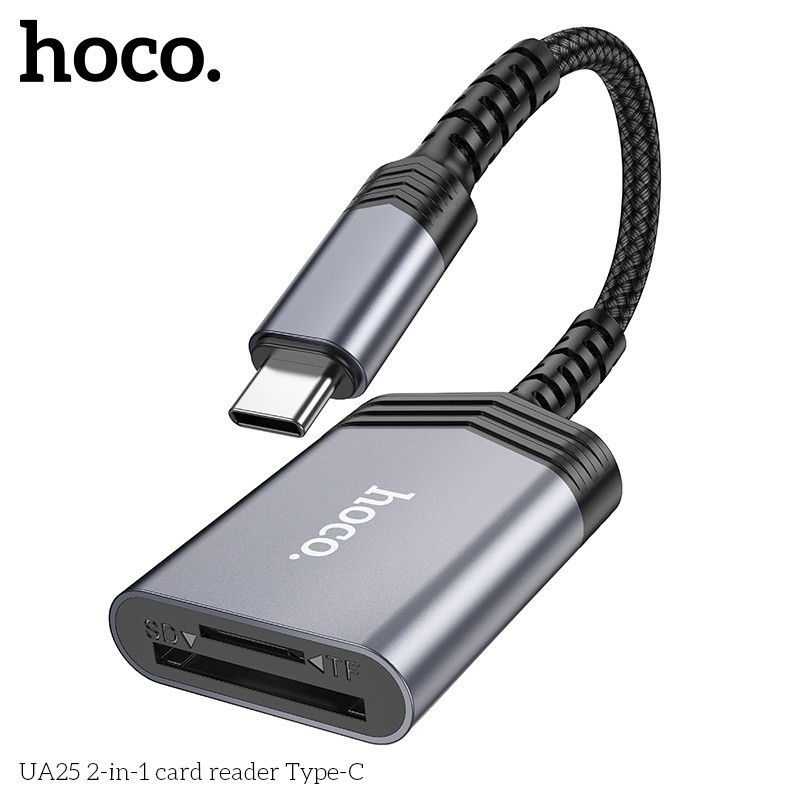 Đầu đọc thẻ nhớ 2in1 Hoco UA25 typeC