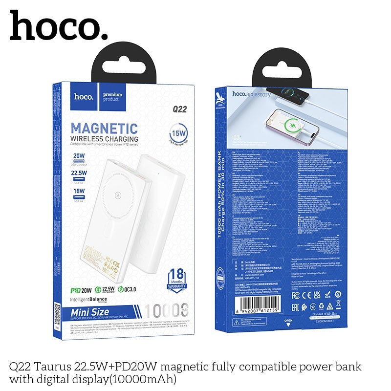 Pin sạc dự phòng sạc nhanh Hoco Q22 10.000mAh