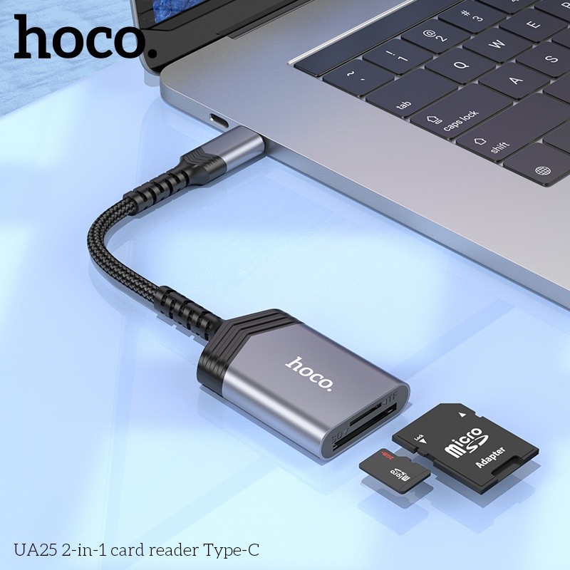 Đầu đọc thẻ nhớ 2in1 Hoco UA25 typeC