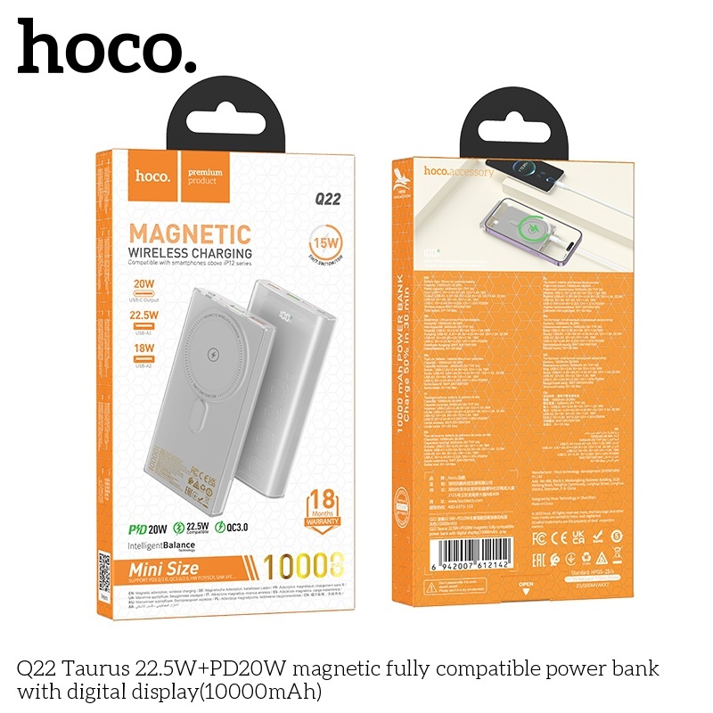 Pin sạc dự phòng sạc nhanh Hoco Q22 10.000mAh