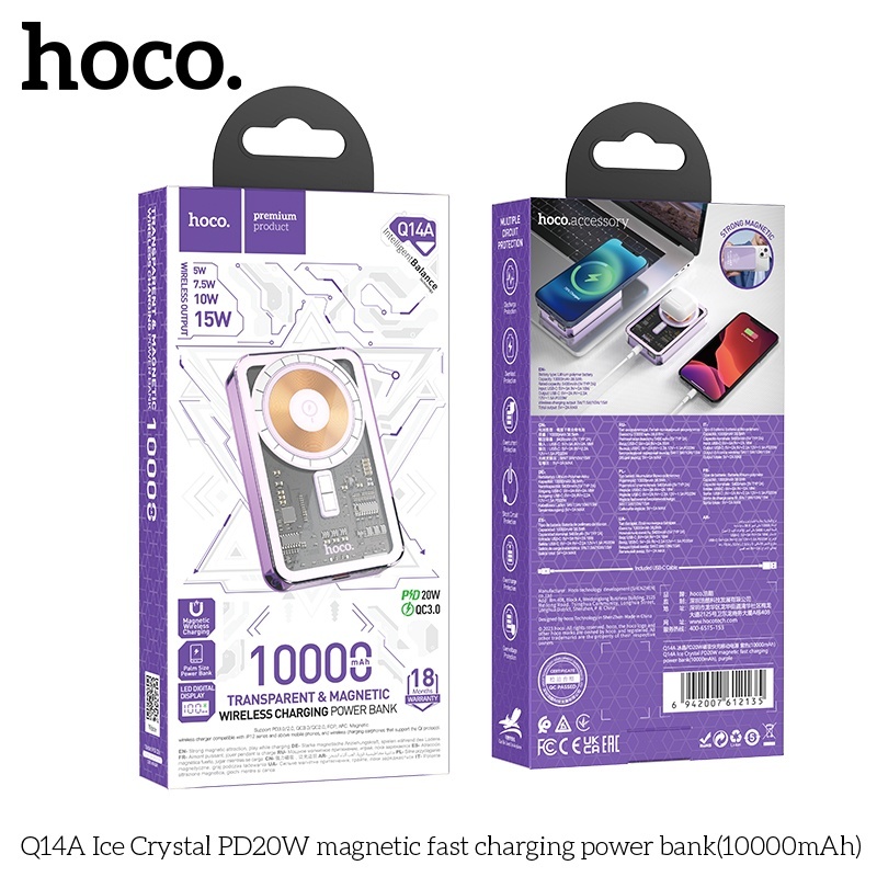 Pin sạc dự phòng sạc không dây Hoco Q14A 10.000mAh