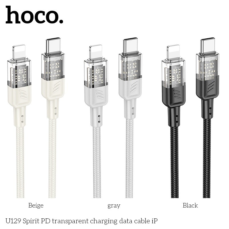 Cáp sạc nhanh Hoco U129 PD typeC-lightning