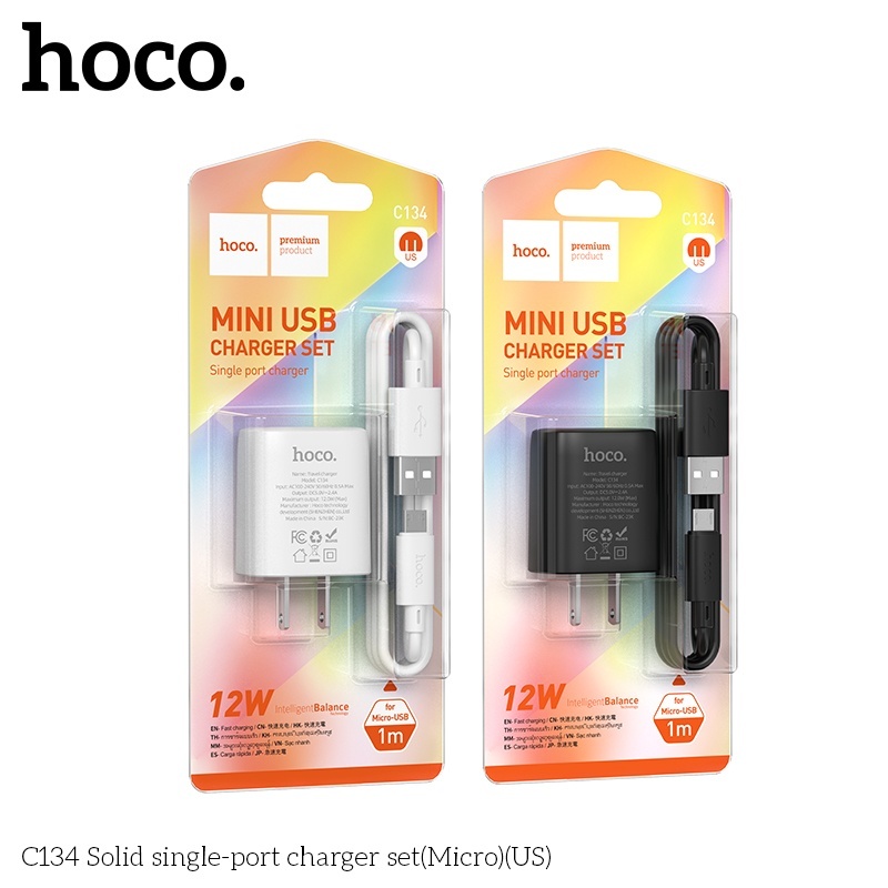 Bộ củ cáp sạc Hoco c134 micro