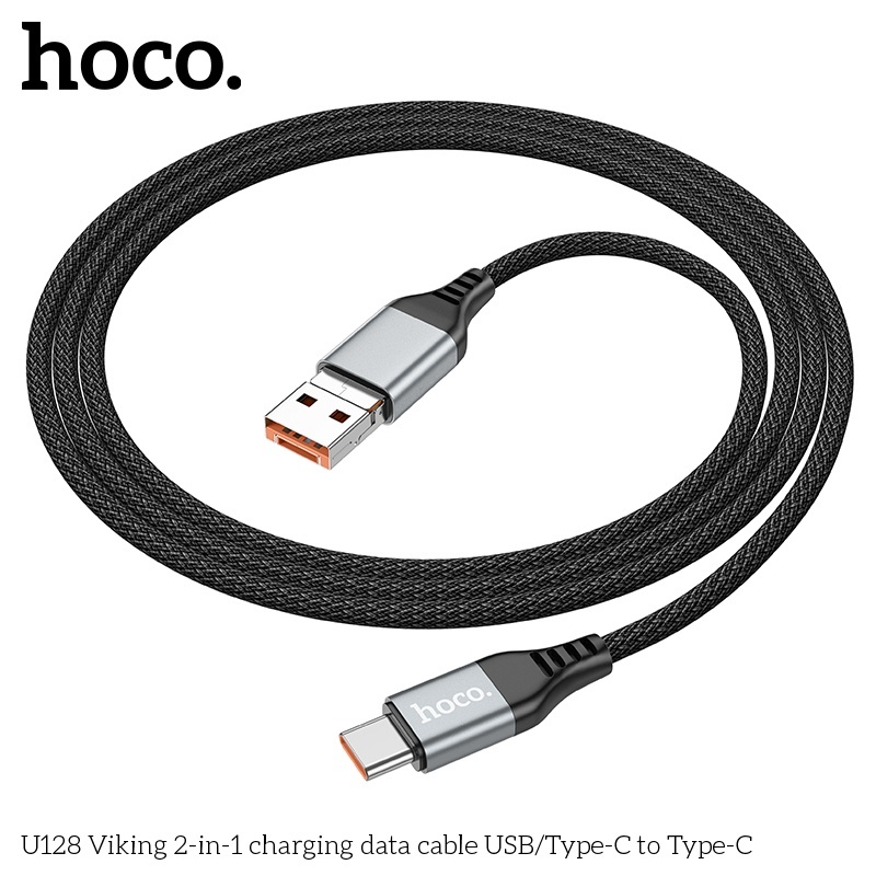 Cáp sạc + truyền dữ liệu U128 2in1 USB/typeC to TypeC