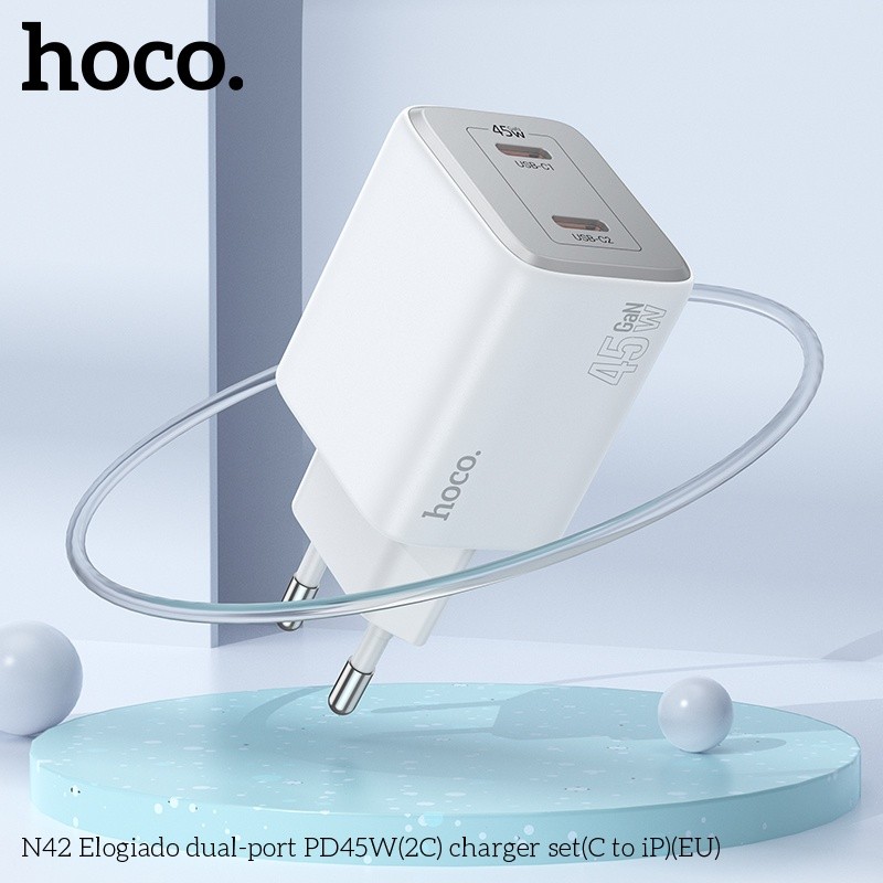 Bộ củ cáp sạc nhanh Hoco N42 lightning