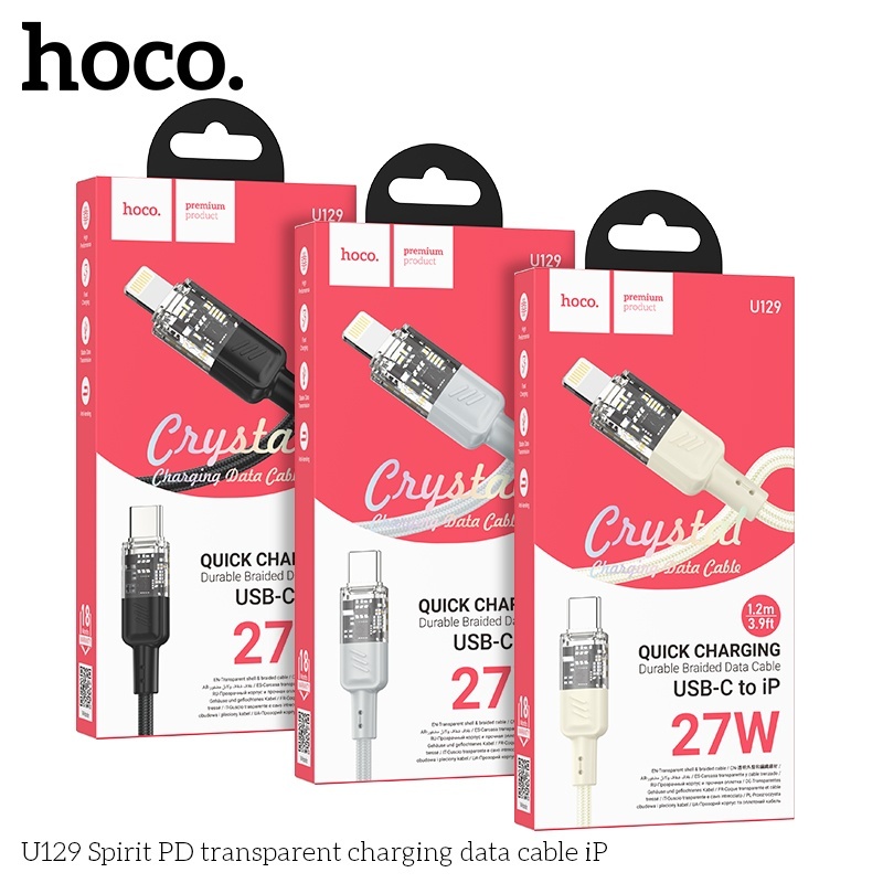 Cáp sạc nhanh Hoco U129 PD typeC-lightning