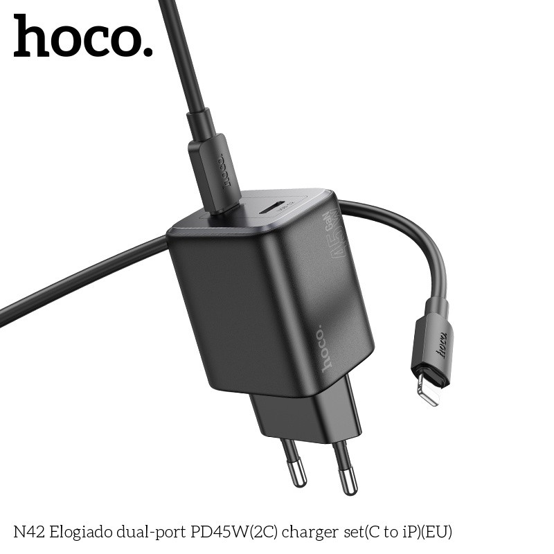 Bộ củ cáp sạc nhanh Hoco N42 lightning