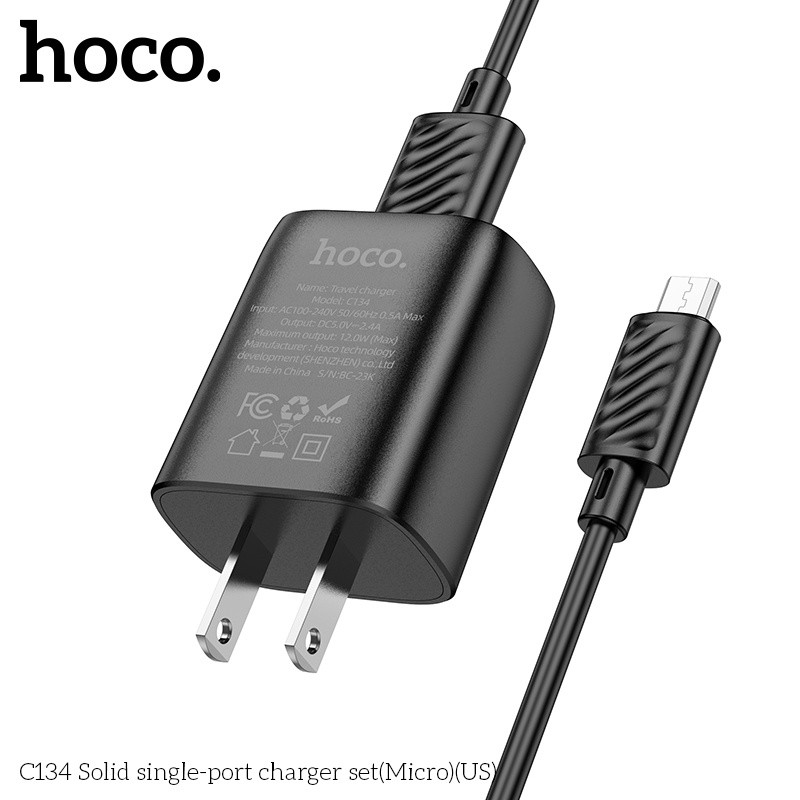 Bộ củ cáp sạc Hoco c134 micro