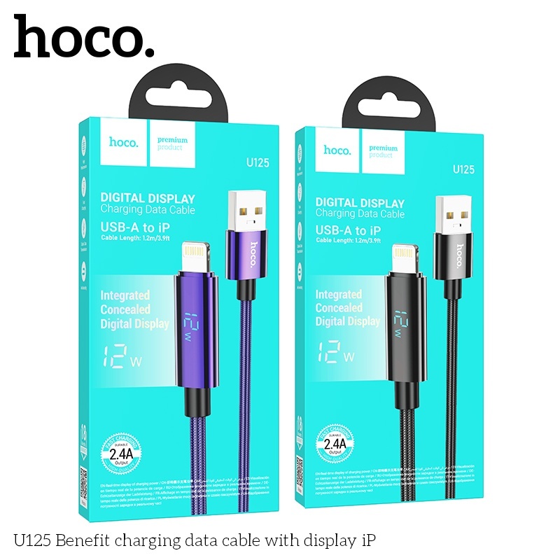 Cáp sạc + truyền dữ liệu Hoco U125 lightning