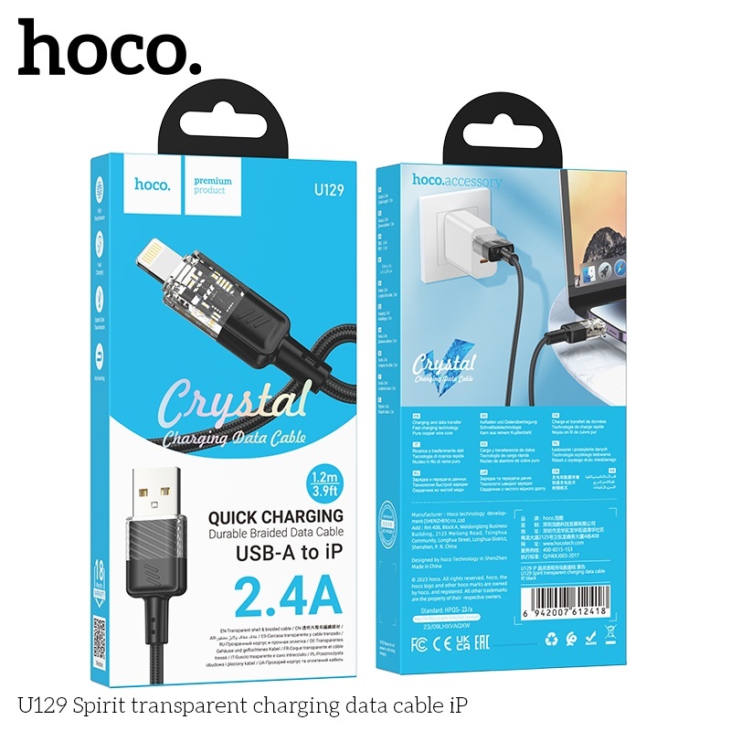 Cáp sạc Hoco U129 lightning