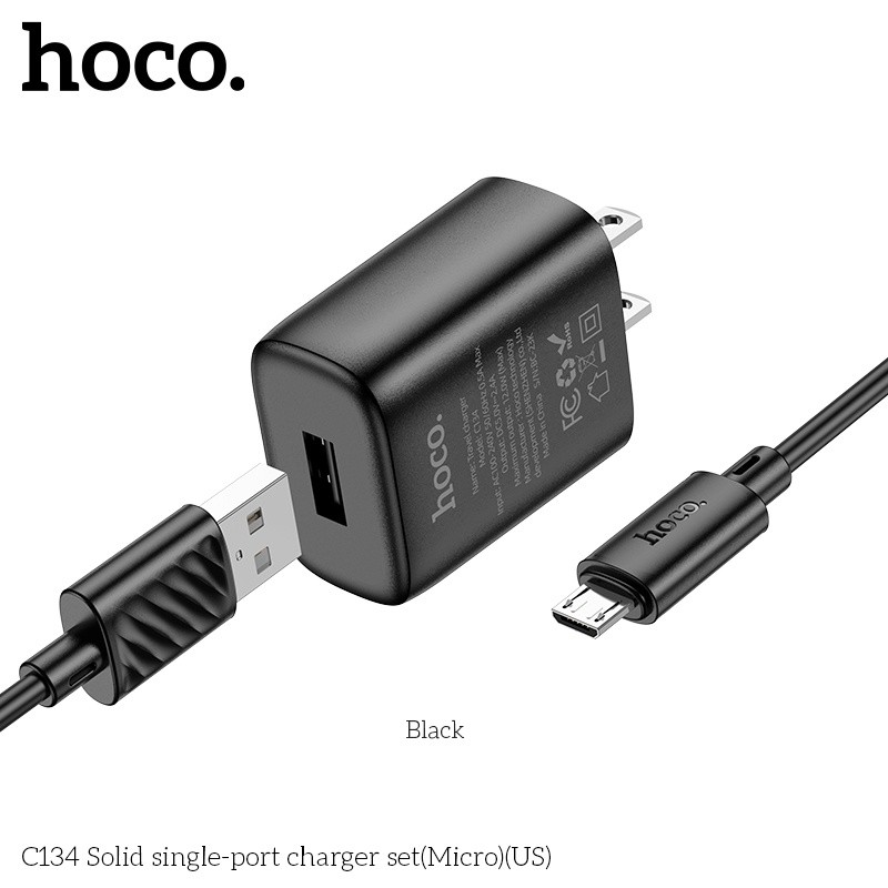 Bộ củ cáp sạc Hoco c134 micro