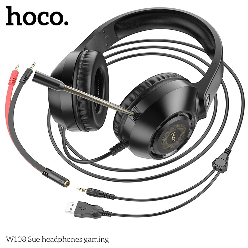 Tai nghe chụp tai gaming Hoco W108 RGB